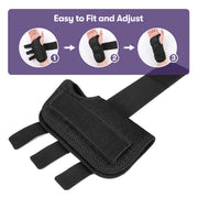 PRE-ORDER EQUIPMED Right Wrist and Hand Brace with Aluminium Splint & Flexible Support, Black