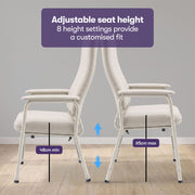 EQUIPMED High-Back Bariatric Patient Day Chair, 200kg Capacity, Adjustable Height Nursing Geriatric Seat