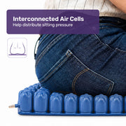 PRE-ORDER EQUIPMED Dual-Zone Inflatable Air Cell Wheelchair Seat Cushion, Adjustable Support, Washable Cover