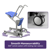 EQUIPMED Manual Sit to Stand Aid Transfer Chair Device, Patient and Elderly Mover