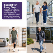 PRE-ORDER EQUIPMED Small Adjustable Underarm Crutches, Lightweight Aluminium Walking Aid
