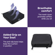 PRE-ORDER EQUIPMED Dual-Zone Inflatable Air Cell Wheelchair Seat Cushion, Adjustable Support, Washable Cover