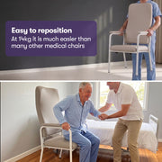 EQUIPMED High-Back Bariatric Patient Day Chair, 200kg Capacity, Adjustable Height Nursing Geriatric Seat