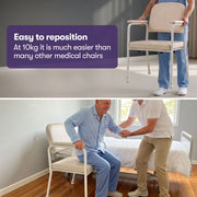 EQUIPMED Low-Back Bariatric Patient Day Chair, 200kg Capacity, Adjustable Height Nursing Geriatric Seat