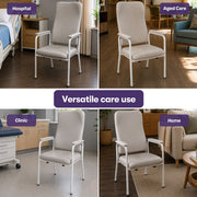 EQUIPMED High-Back Bariatric Patient Day Chair, 200kg Capacity, Adjustable Height Nursing Geriatric Seat