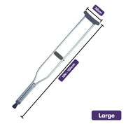 PRE-ORDER EQUIPMED Large Adjustable Underarm Crutches, Lightweight Aluminium Walking Aid