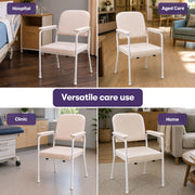 EQUIPMED Low-Back Bariatric Patient Day Chair, 200kg Capacity, Adjustable Height Nursing Geriatric Seat