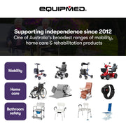 EQUIPMED Low-Back Bariatric Patient Day Chair, 200kg Capacity, Adjustable Height Nursing Geriatric Seat