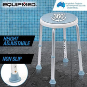 Shower Chair Stool with Adjustable Swivel Seat Bath Aid Aluminium