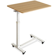 PRE-ORDER EQUIPMED Overbed Table with Gas Lift, 15kg Load, Steel Frame, 78-106cm Adjustable Height, Lockable Castors, Home Care Use
