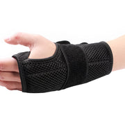 EQUIPMED Left Wrist and Hand Brace with Aluminium Splint & Flexible Support, Black