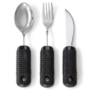 PRE-ORDER EQUIPMED Adaptive Non-slip Grip Cutlery Set, Bendable Fork and Spoon, Curved Easy Cut Knife, Large Ergonomic Handles, Arthritis & Limited Dexterity Eating Aid
