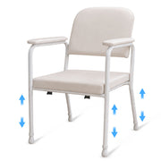 EQUIPMED Low-Back Bariatric Patient Day Chair, 200kg Capacity, Adjustable Height Nursing Geriatric Seat