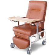 PRE-ORDER EQUIPMED Geriatric Recliner Day Chair with Meal Tray, Castors, 200kg Rated, Footrest, Waterproof Leatherette