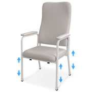 EQUIPMED High-Back Bariatric Patient Day Chair, 200kg Capacity, Adjustable Height Nursing Geriatric Seat