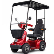 Equipmed ComfortCruise Mobility Scooter with Roof, Red