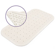 PRE-ORDER EQUIPMED 35 x 76cm Shower Mat with Suction Cups, Synthetic Rubber, Anti-Slip Bath Aid for Wet Areas, White