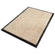 EQUIPMED 60x85cm Non-Slip Indoor Rug Floor Mat Beige, Poly Fiber Cut Loop Pile, High Density Base, Anti-Trip Edging