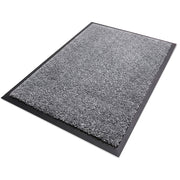 EQUIPMED 60x85cm Non-Slip Indoor Rug Floor Mat Charcoal, Poly Fiber Cut Loop Pile, High Density Base, Anti-Trip Edging