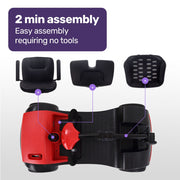 SmartRider Mid-Sized Compact Electric Mobility Scooter - Black & Red