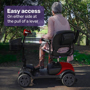 SmartRider Mid-Sized Compact Electric Mobility Scooter - Black & Red