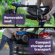 SmartRider Mid-Sized Compact Electric Mobility Scooter - Black & Blue
