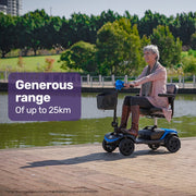 SmartRider Mid-Sized Compact Electric Mobility Scooter - Black & Blue