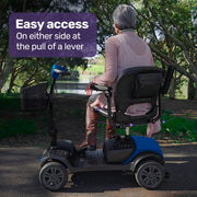 SmartRider Mid-Sized Compact Electric Mobility Scooter - Black & Blue