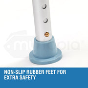 Shower Chair Stool with Adjustable Swivel Seat Bath Aid Aluminium