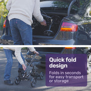 Knee Scooter Walker, Disc Brake - Suspension Bag - Broken Leg Ankle Foot Mobility - Crutches Alternative - Black