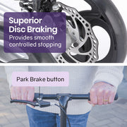 Knee Scooter Walker, Disc Brake - Suspension Bag - Broken Leg Ankle Foot Mobility - Crutches Alternative - Black