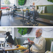 Knee Scooter Walker, Disc Brake - Suspension Bag - Broken Leg Ankle Foot Mobility - Crutches Alternative - Black