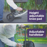 Eclipse 136kg Capacity SoftRide Suspension Premium Knee Scooter - Silver