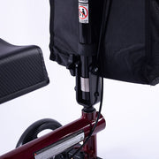 Knee Scooter Walker, Dual Brakes - Bag - Broken Leg Ankle Foot Mobility - Crutches Alternative - Red