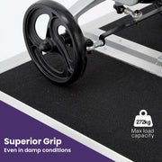 123cm Portable Folding Aluminium Access Ramp, 272kg Rated, Black Ultra-Grip, for Wheelchair, Mobility Scooter