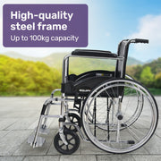 Folding Manual Wheelchair Self Propelled, 24