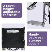 Folding Manual Wheelchair Self Propelled, 24