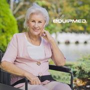 Folding Transit Manual Wheelchair, Attendant Propelled, Steel Frame, Wide Seat, Comfortable for S-XL, 114kg Capacity, Park Brakes, Transport