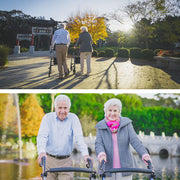 4 Wheel Lightweight Rollator Walker, Aluminium Frame, Seat, Carry Bag, for Seniors, Titanium Style