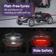 FreeRoam+ Mid-Sized Lithium Fast Easy Charge Mobility Scooter, Red