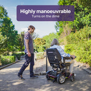 Heavy Duty Electric Wheelchair, Up to 20km Range, Ultra-Comfortable, Great Turning Circle, Safe Stable Non-Slip Anti-Roll Back Power Chair, Red