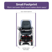 Heavy Duty Electric Wheelchair, Up to 20km Range, Ultra-Comfortable, Great Turning Circle, Safe Stable Non-Slip Anti-Roll Back Power Chair, Red