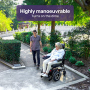 Front Wheel Drive Power Electric Wheelchair, Up to 35km Range, Ultra-Comfortable, Safe Stable Non-Slip Anti-Roll Back Power Assist Chair