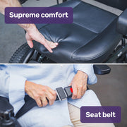 Front Wheel Drive Power Electric Wheelchair, Up to 35km Range, Ultra-Comfortable, Safe Stable Non-Slip Anti-Roll Back Power Assist Chair