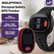 EQUIPMED Fall Detection Alarm Watch/Pendant with GPS and SOS Emergency Button, for Seniors, Location Tracking, 2-Way Calling, iPhone and Android Compatible
