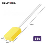 EQUIPMED Long Handled Bath Sponge, Bathing and Shower Aid for Elderly & Limited Mobility